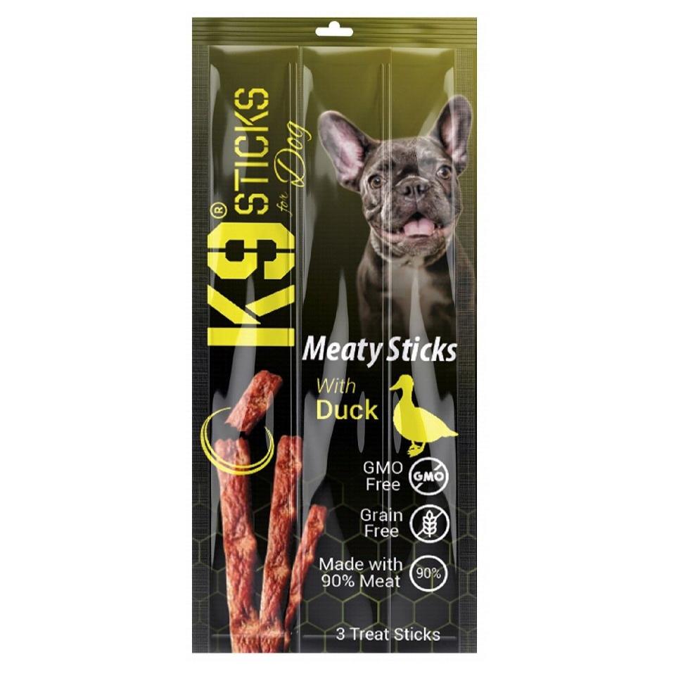 مكافآت الكلاب K9 Meaty Sticks مع بطة، 3 قطع