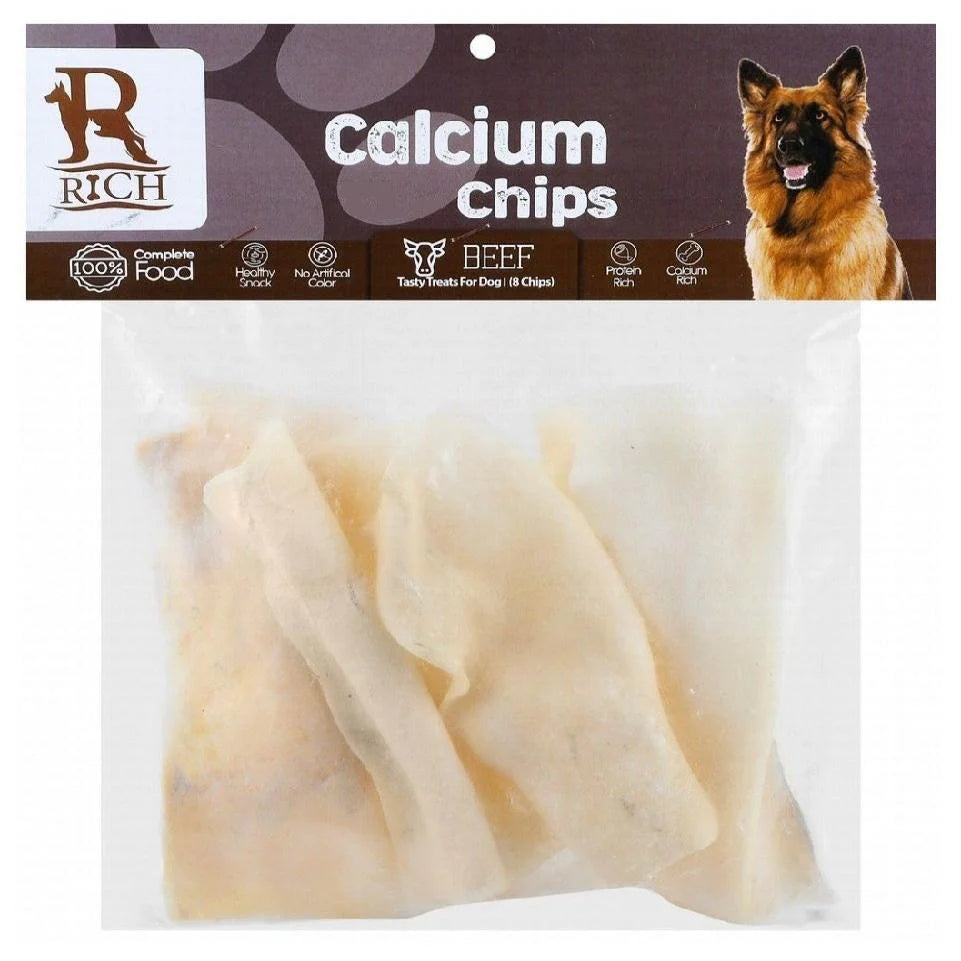 Rich Beef Calcium Chip Dog Treats 4 pcs