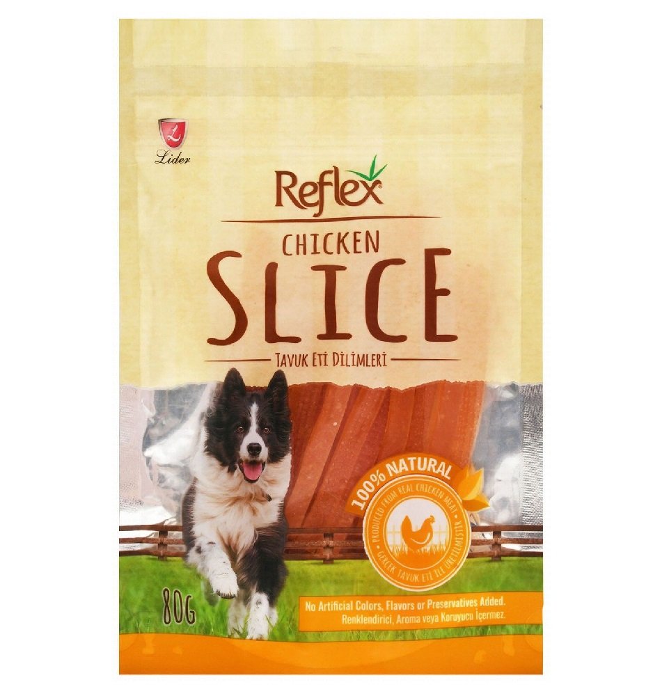 Reflex Treats with chicken Slice for Dogs 80 gr