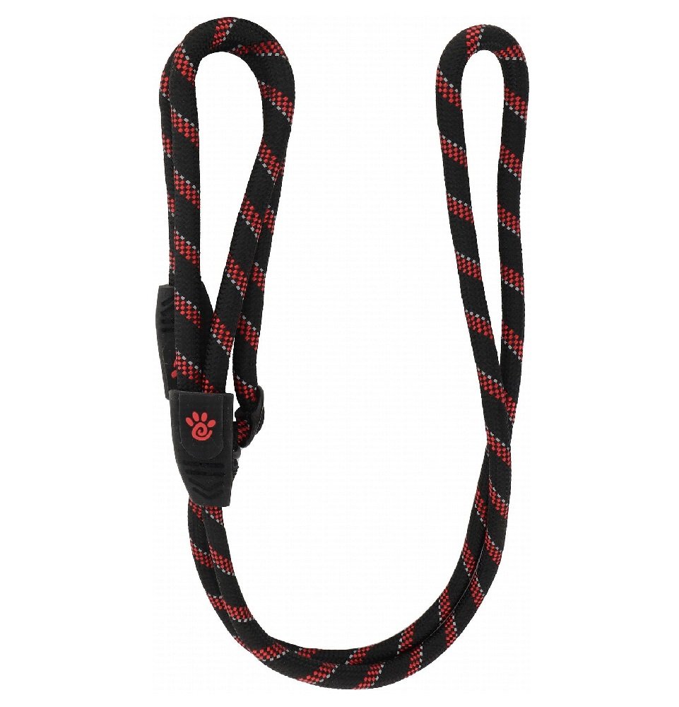 Doco Black And Red Reflective Rope Dog Leash Large