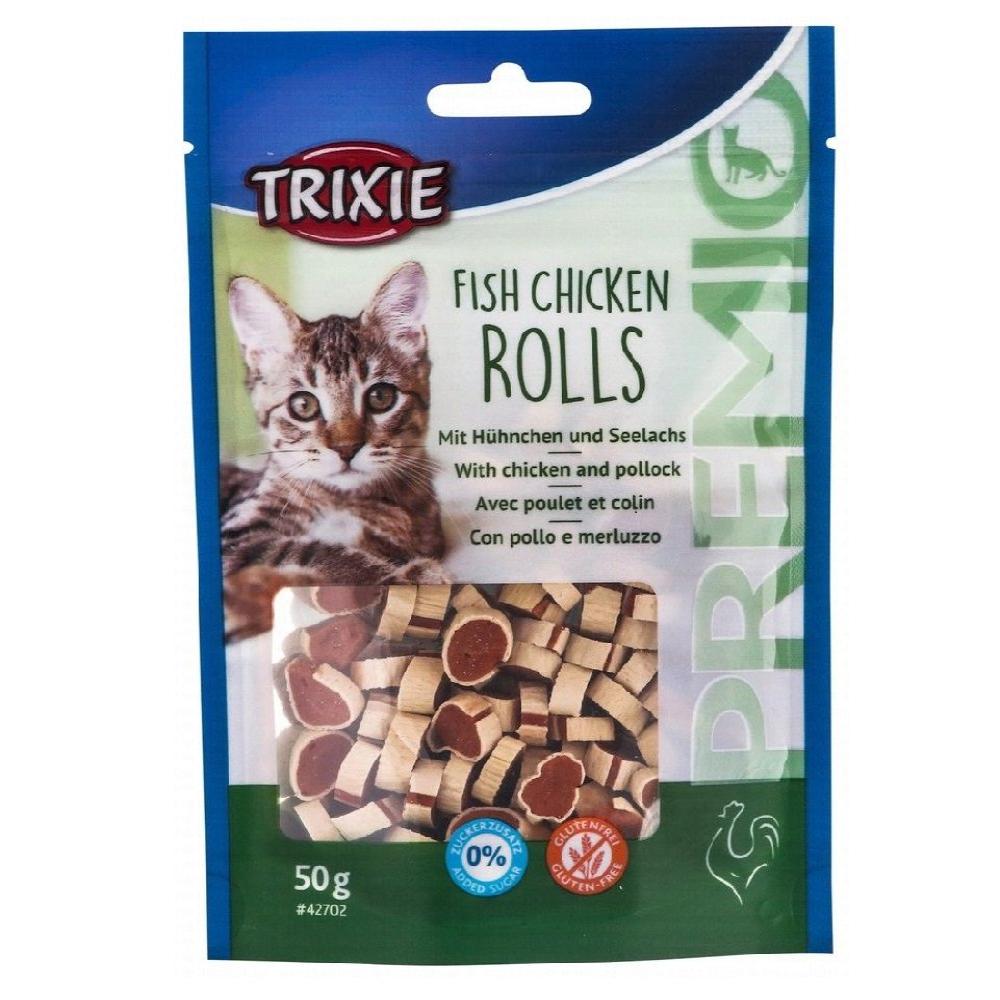 Trixie Fish Chicken Rolls Cat Treats with Chicken and Pollock 50gr