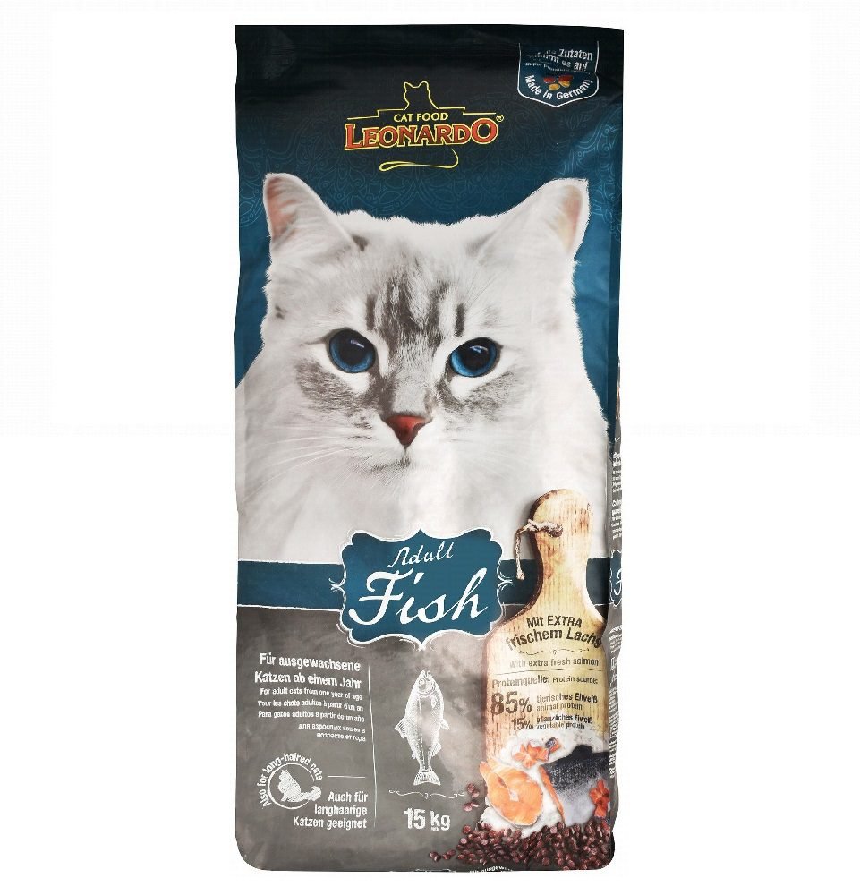 Leonardo Cat Food For Adults With Real Fish And Salmon 15Kg