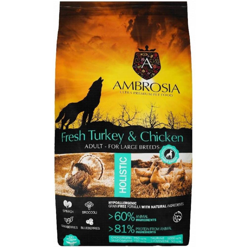 Ambrosia Dry Food with Turkey and Chicken for adult Dogs 2k