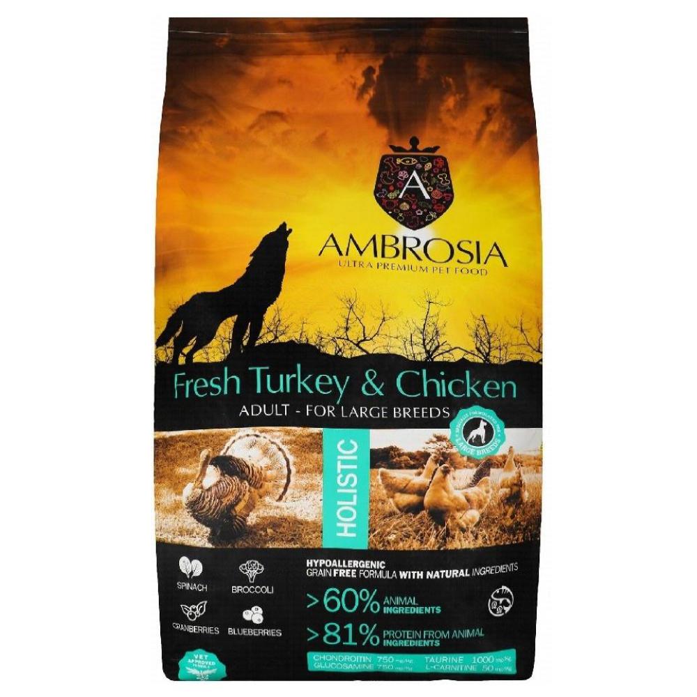 Ambrosia Dry Food with Chicken and Turkey for adult Dogs 12k