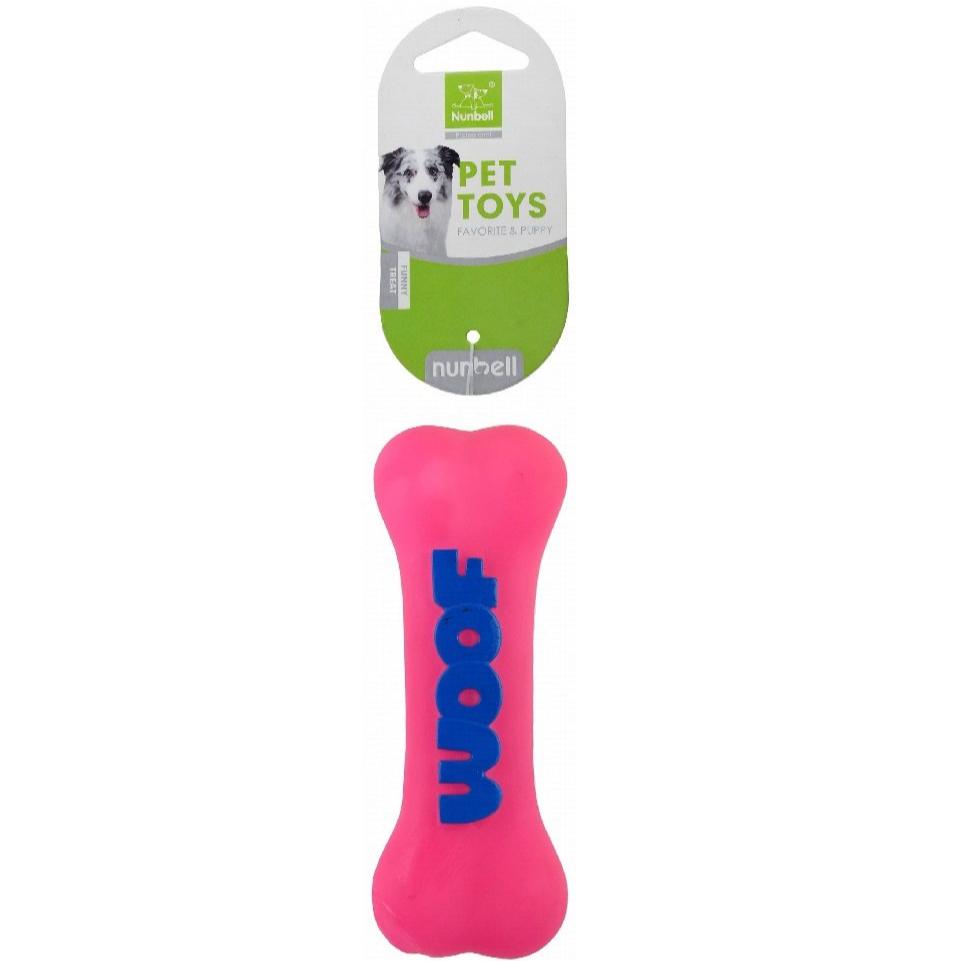 Nunbell Pink Bone Shaped Treat Dispensing Dog Toy