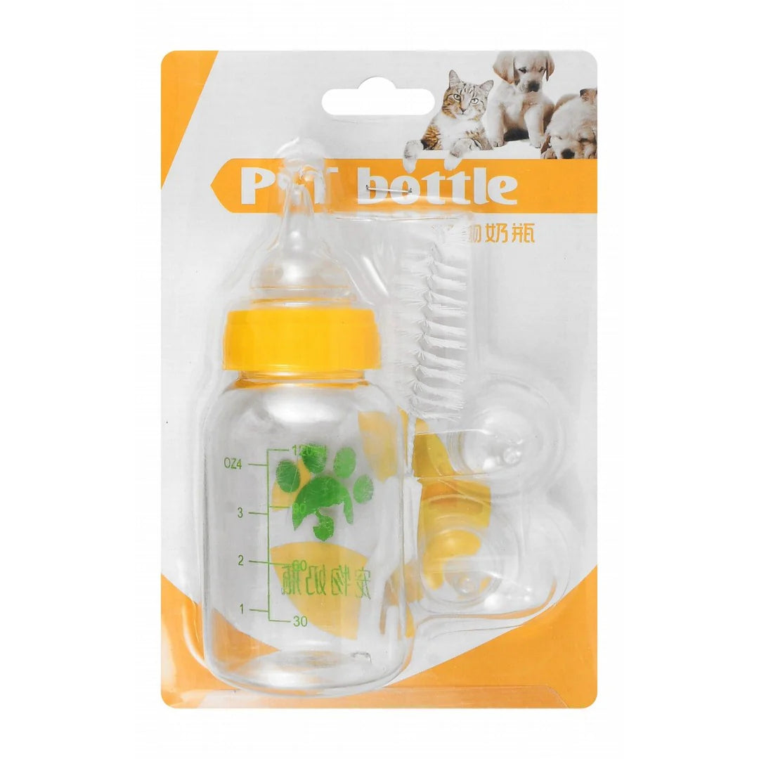 Pet Nursing Bottle with Teats and Cleaning Brush 120 ml