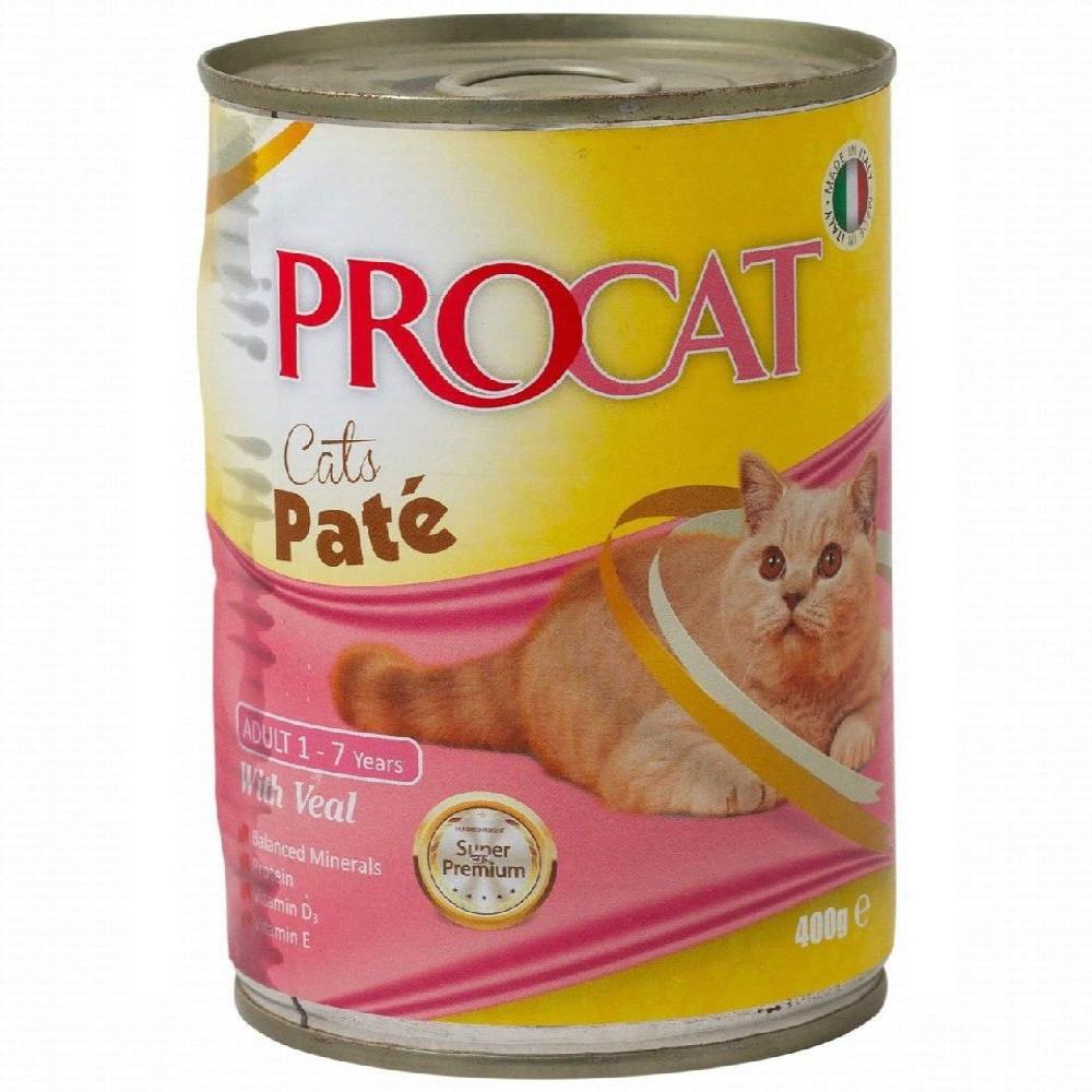 Procat Wet Food In Pate With Veal 415G