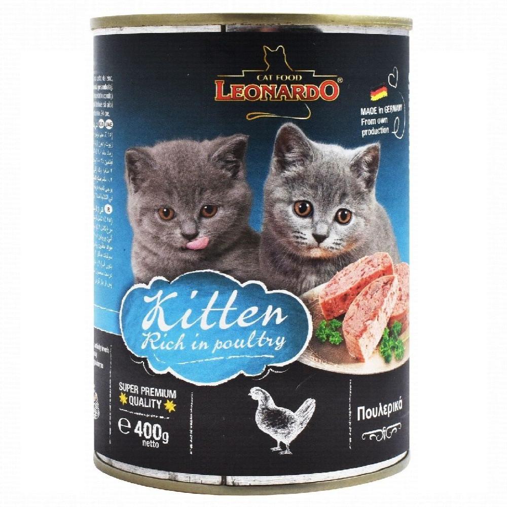 LEONARDO Wet Food For Kitten With Chicken 400 gr