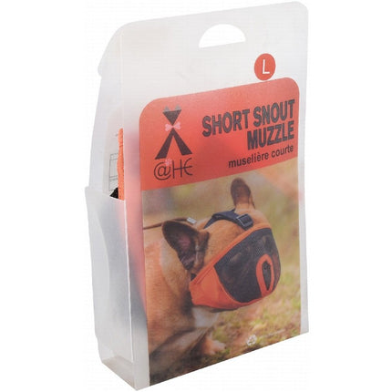 Short Snout Dog Muzzle Large Orange 38 to 63 cm