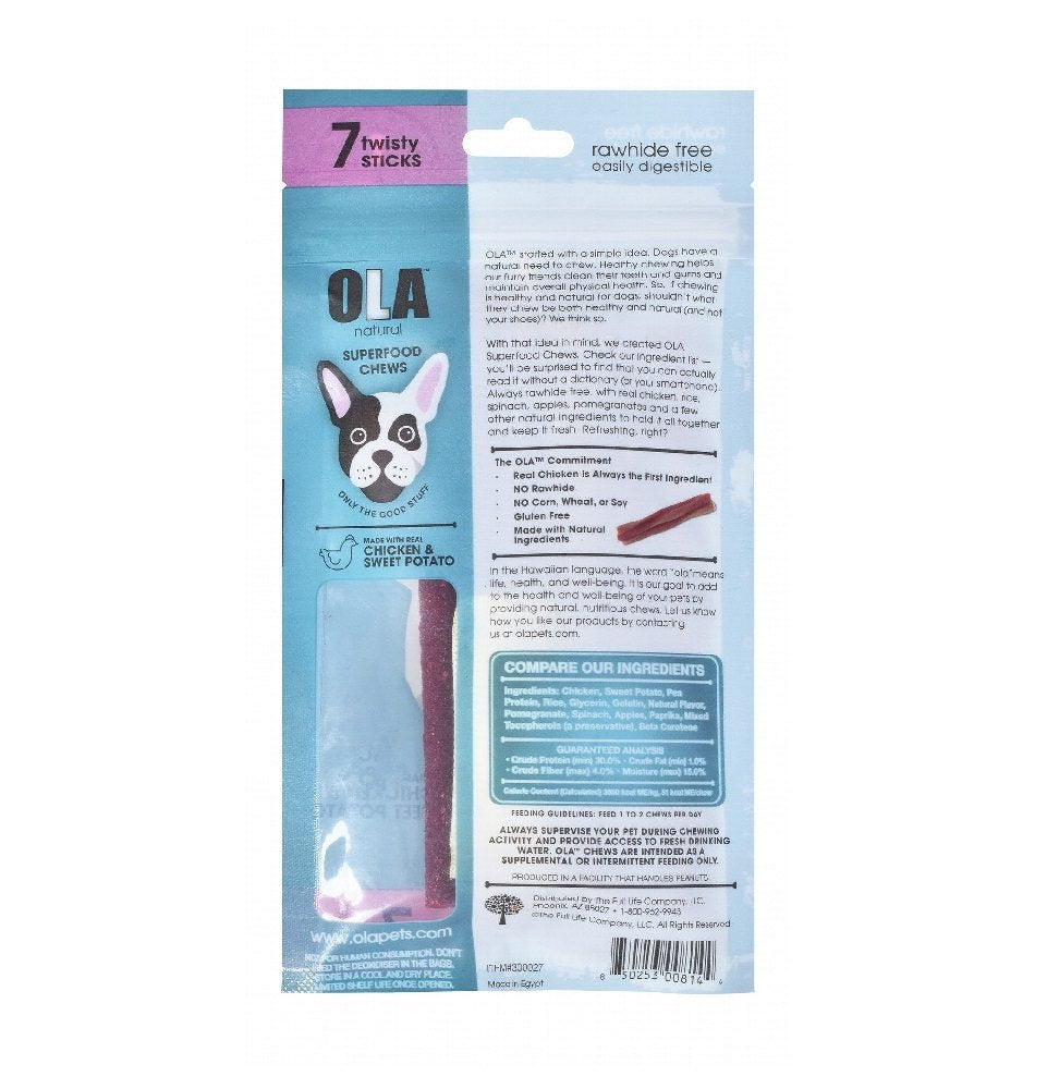Ola Natural Twisty Stick With Chicken And Sweet Potato 7 Sticks 100 gr
