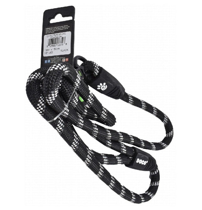 DOCO Reflective Black Rope Dog Leash 1.3 in 150cm