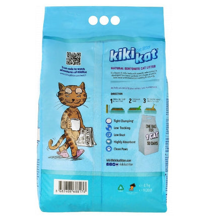 Kiki Kat White Bentonite Clumping Cat Litter Mountain Fresh 10 L