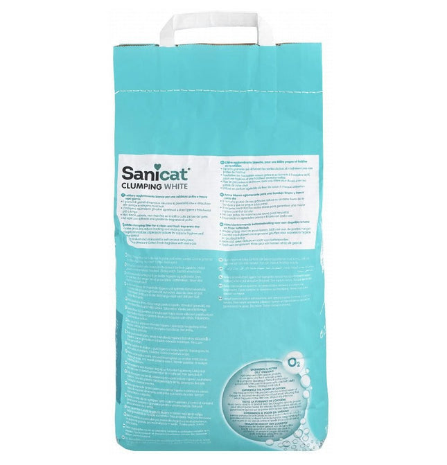 Sanicat White Clumping Cat Litter Cotton Fresh Scent 10 L