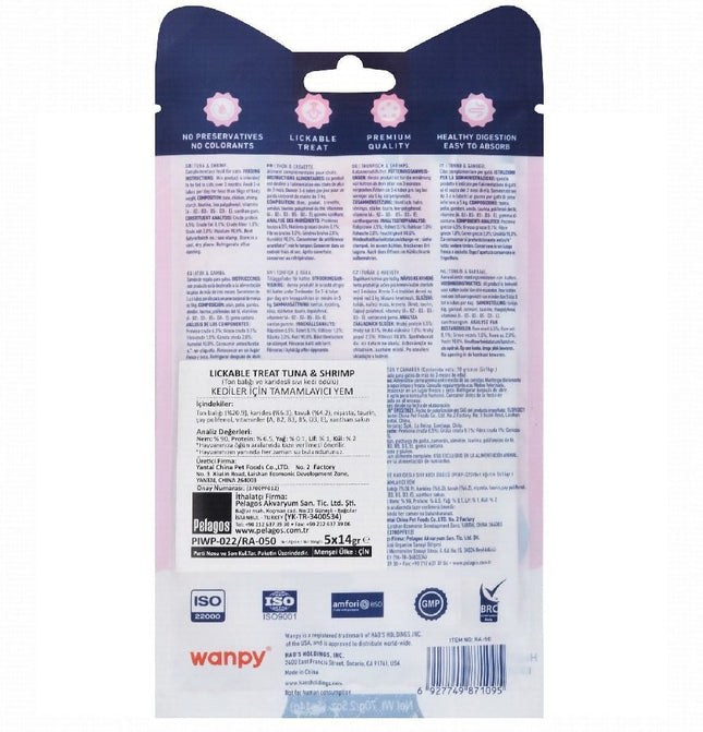 Wanpy Creamy Treat With Tuna And Shrimp 70g