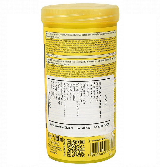 Tropical Supervit Premium Quality 8 Mix Flakes Fish Food 50gm