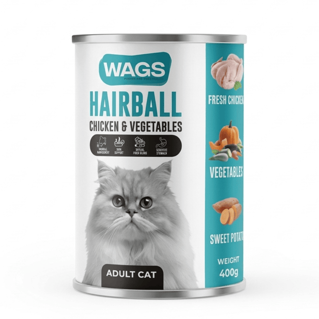 WAGS Cat WAGS Adult Hairball Chicken with Vegetable Pate 400g