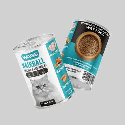 WAGS Cat WAGS Adult Hairball Chicken with Vegetable Pate 400g