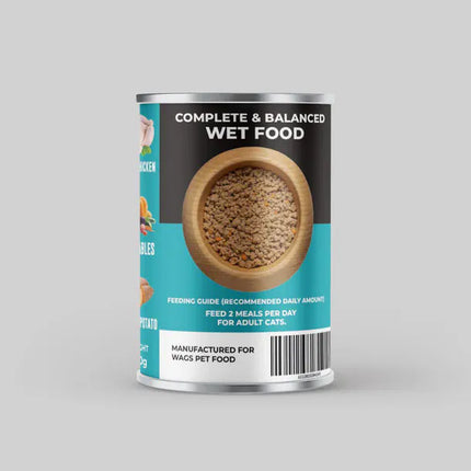 WAGS Cat WAGS Adult Hairball Chicken with Vegetable Pate 400g