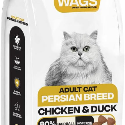 WAGS Cat WAGS Chicken and Duck Cat dry food for Persian Adult 2 Kg