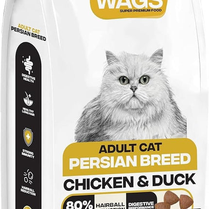 WAGS Cat WAGS Chicken and Duck Cat dry Food for Persian Adult 400g