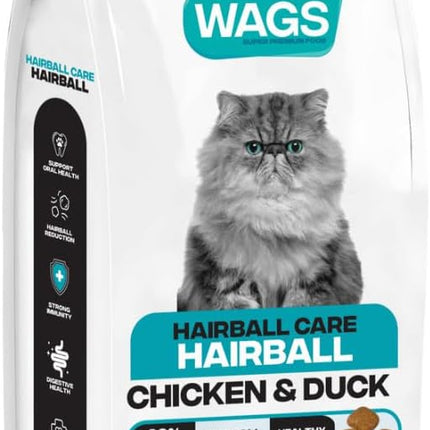 WAGS Cat WAGS Chicken and Duck Hairball Cat Dry food 2 Kg