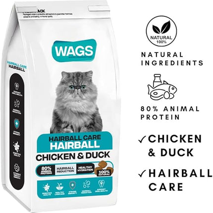 WAGS Cat WAGS Chicken and Duck Hairball Cat Dry food  400g