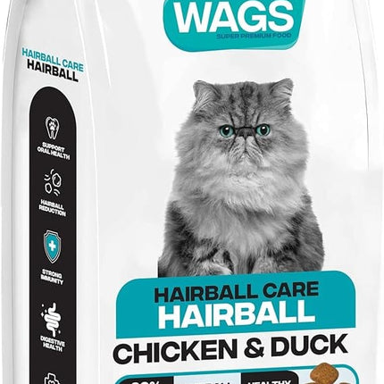 WAGS Cat WAGS Chicken and Duck Hairball Cat Dry food  400g