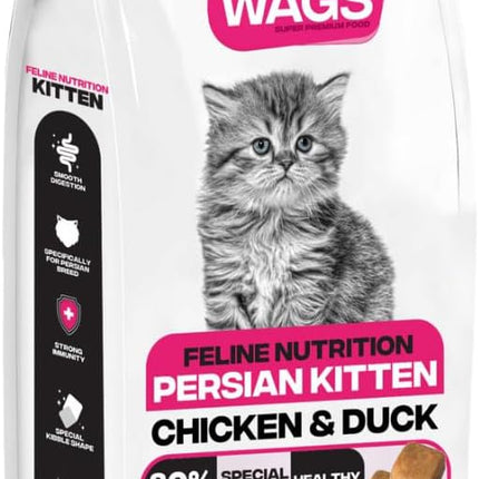 WAGS Cat WAGS Chicken and Duck Persian Kitten Cat Dry Food 2kg
