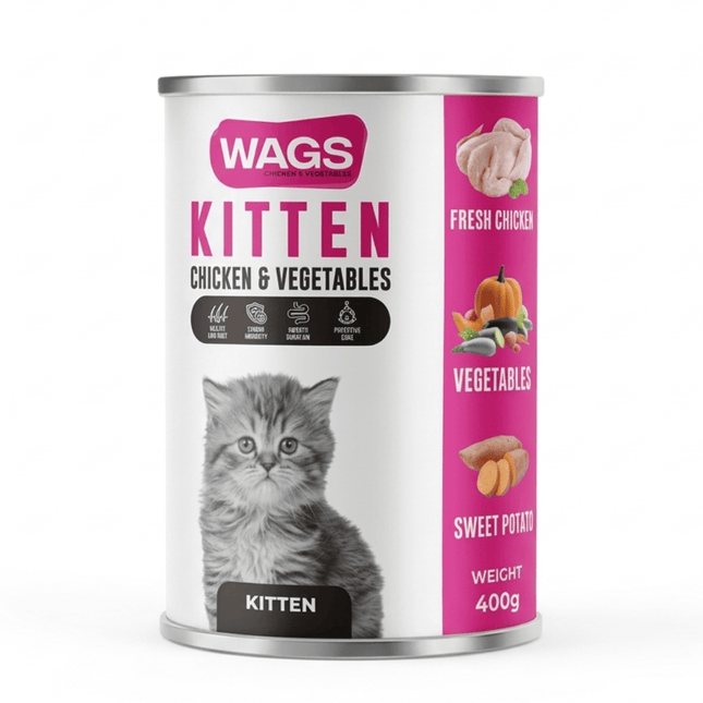 WAGS Cat WAGS Persian Kitten Chicken And Vegetables Pate 400g