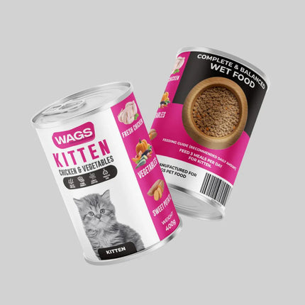WAGS Cat WAGS Persian Kitten Chicken And Vegetables Pate 400g