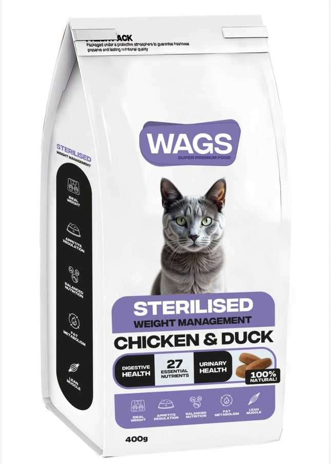 WAGS Cat WAGS Sterilised Adult Cat Dry Food 400g