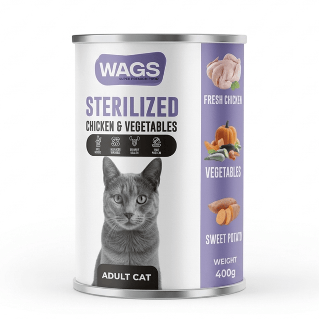 WAGS Cat WAGS Sterlized Cats  Chicken with Vegetables Pate 400g