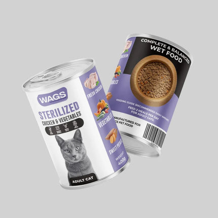 WAGS Cat WAGS Sterlized Cats  Chicken with Vegetables Pate 400g