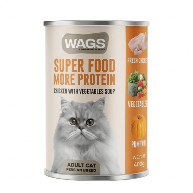 WAGS Cat WAGS Super Food Adult Cat Chicken with Vegetables And Soup 400g