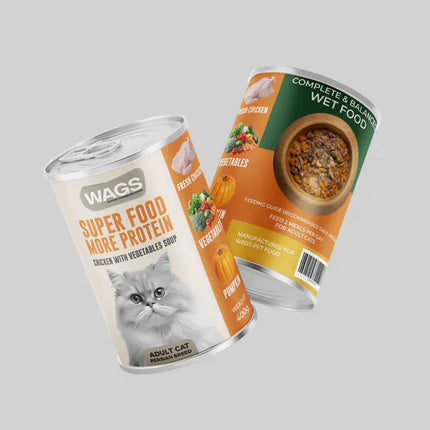 WAGS Cat WAGS Super Food Adult Cat Chicken with Vegetables And Soup 400g