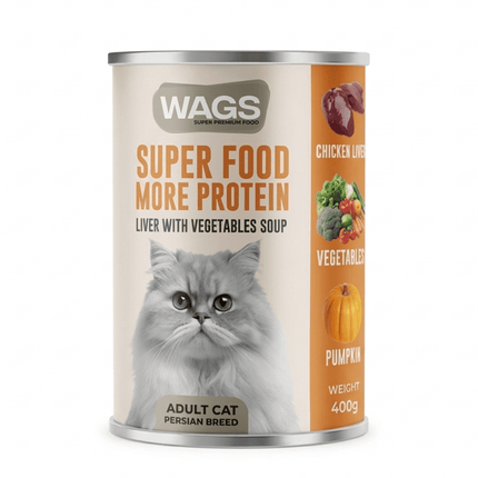 WAGS Cat WAGS Super Food Adult Cat Liver with Vegetables And Soup 400g