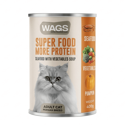 WAGS Cat WAGS Super Food Adult Cat Seafood Shrimp with Vegetables And Soup 400g