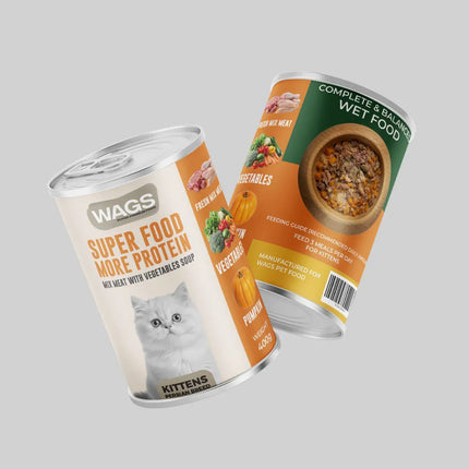 WAGS Cat WAGS Super Food Kitten Mix Meat with Vegetables Soup 400g