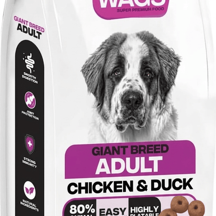 WAGS Dog WAGS Chicken and Duck Dog Dry Food For Giant Breed Adult 4 Kg