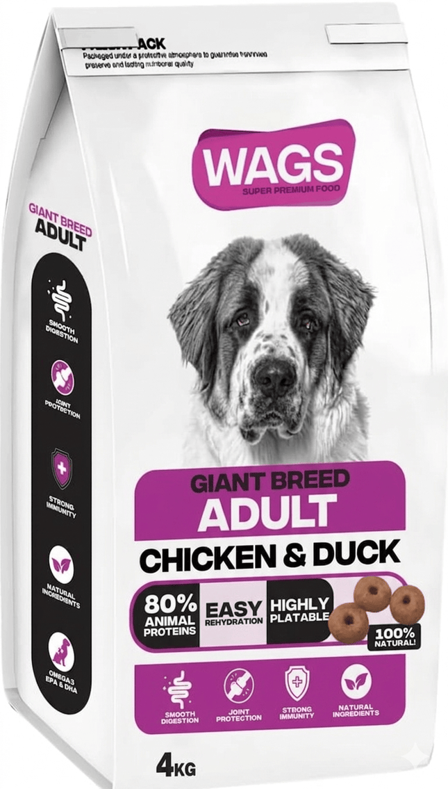 WAGS Dog WAGS Chicken and Duck Dog Dry Food For Giant Breed Adult 4 Kg