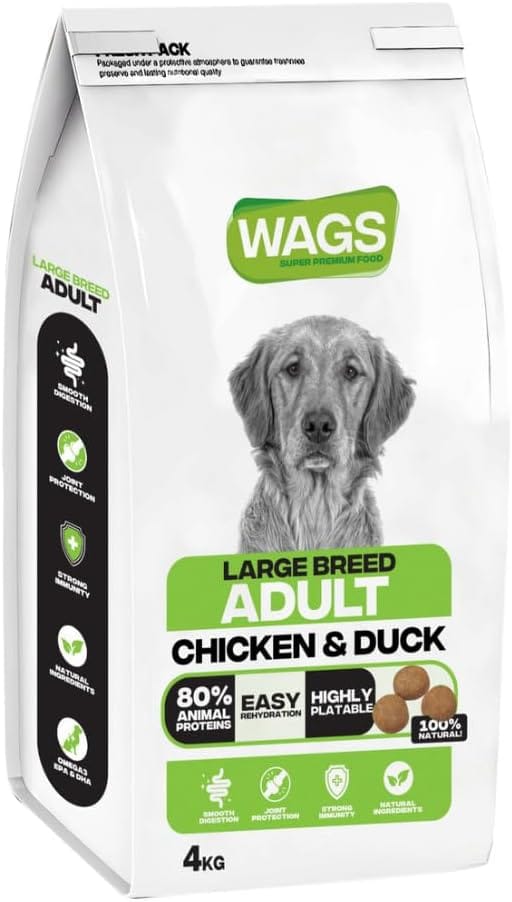 WAGS Dog WAGS Chicken and Duck Dog dry food for Large Breed Adult 4Kg