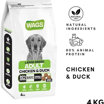 WAGS Dog WAGS Chicken and Duck Dog dry food for Large Breed Adult 4Kg