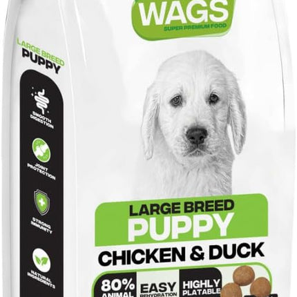 WAGS Dog WAGS Chicken and Duck Dog Dry Food for Large Breed Puppy 18Kg