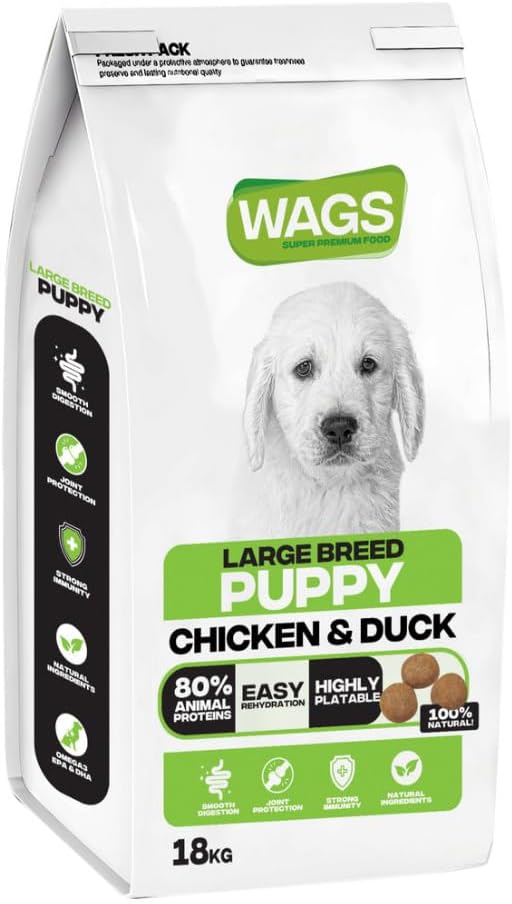 WAGS Dog WAGS Chicken and Duck Dog Dry Food for Large Breed Puppy 18Kg