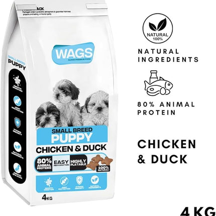 WAGS Dog WAGS Chicken and Duck Dog Dry Food Small Breed Puppy 4Kg