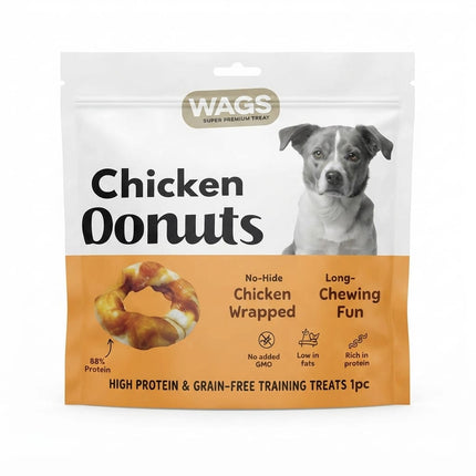 WAGS Dog Wags Chicken Donuts Dog Treats 1 Piece