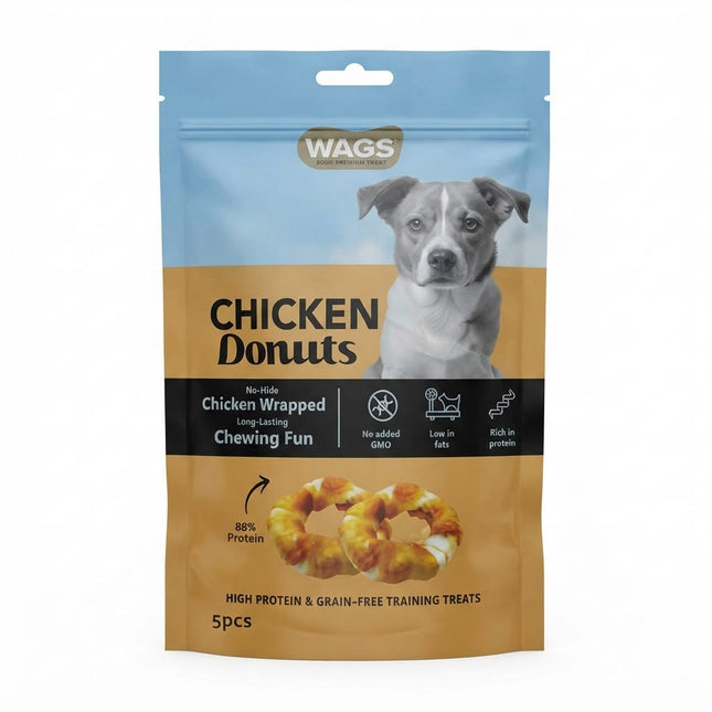 WAGS Dog Wags Chicken Donuts Dog Treats 5 Pieces