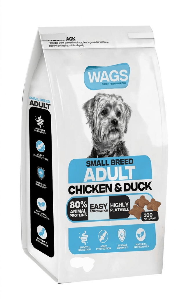 WAGS Dog Wags Dog Dry Food Adult Small Chicken And Duck 4 kg
