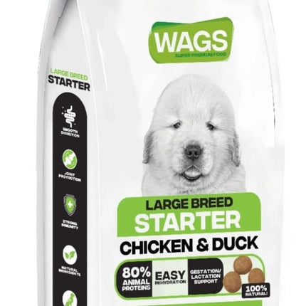 WAGS Dog WAGS Dry For Starter Large Breed ChickenAnd Duck 18KG