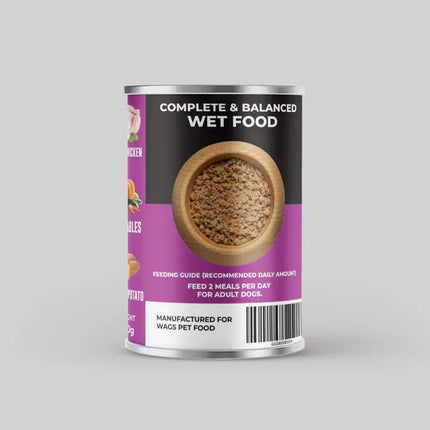 WAGS Dog WAGS Giant Breed Dogs Chicken with Vegetables Pate 400g